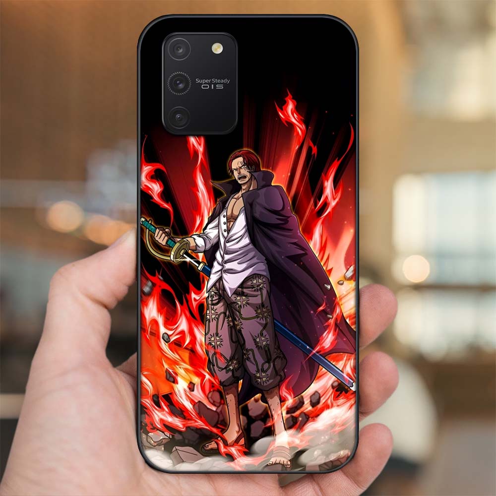 Ốp lưng Samsung S10 Lite viền đen in hình Shanks One Piece Đảo Hải Tặc