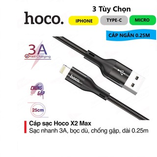 Cáp sạc nhanh 25cm bọc dù siêu bền đẹp