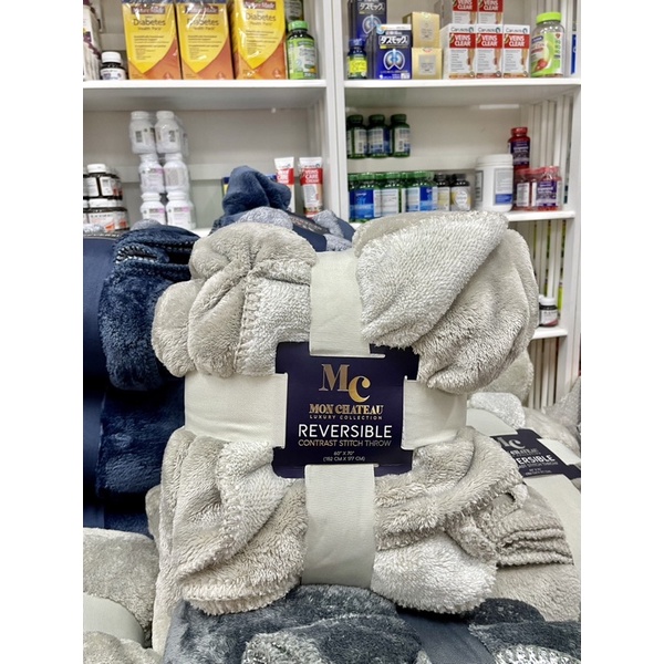 Mền Lông Cừu MC - Mon Chateau Luxury REVERSIBLE - 152cm x 177cm