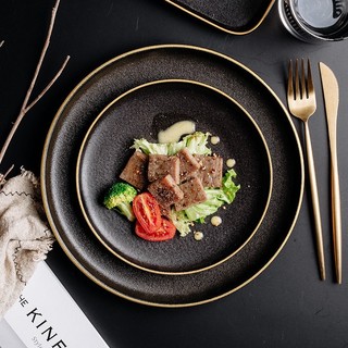 Đĩa tròn ăn bít tết, đĩa ăn đồ tây, đĩa decor nhà hàng