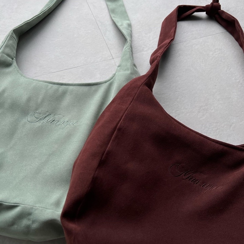 Túi Buộc Dây “Bow Tie Tote Bag” Vải Nhung