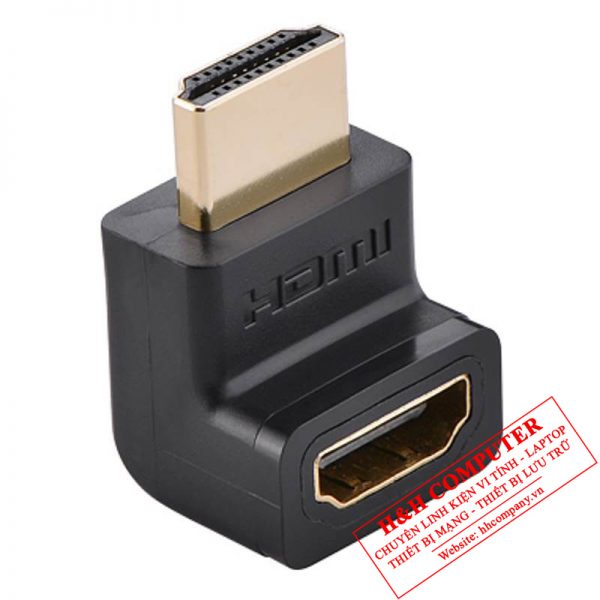 ĐẦU NỐI HDMI 1 ĐẦU ĐỰC 1 ĐẦU CÁI VUÔNG GÓC CHỮ L