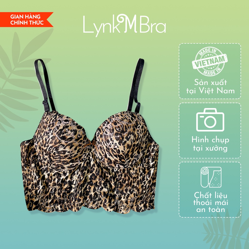 Áo lót corset ren da beo sexy có gọng mút nâng ngực MMB005