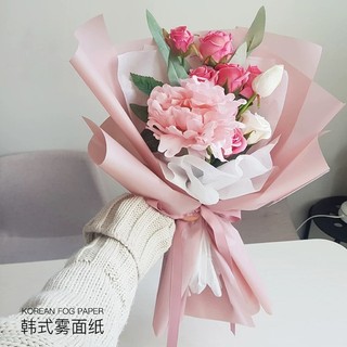 Giấy gói hoa bóng mờ 1 mặt (xấp 10 tờ)