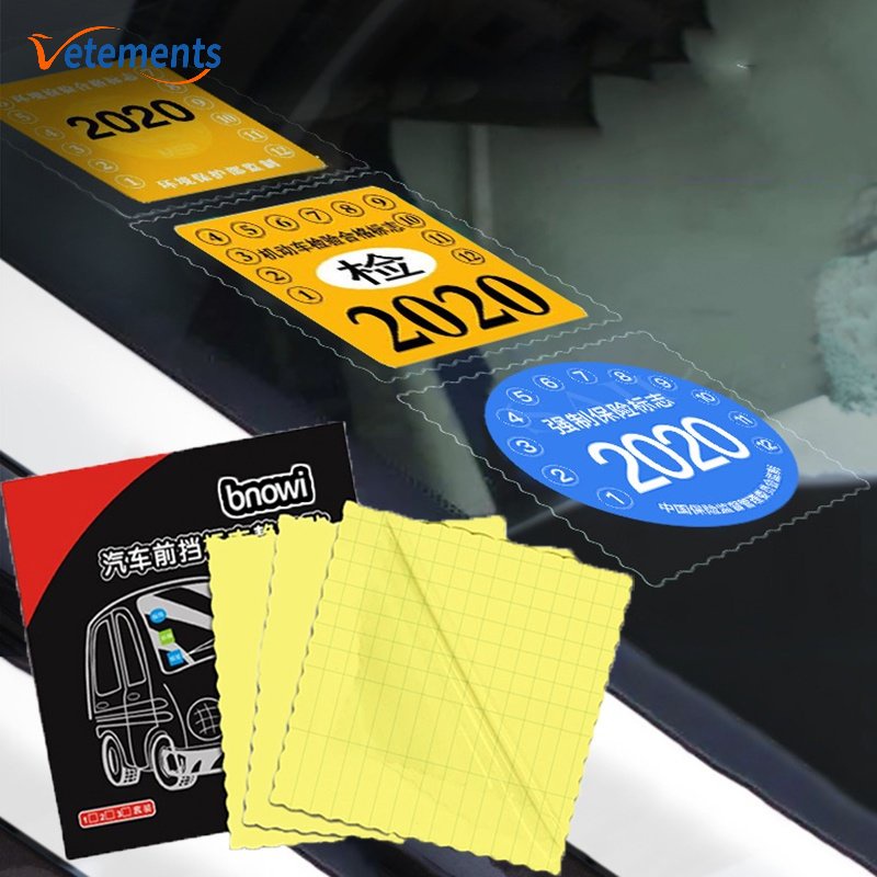 Set 3 Miếng Dán Kính Xe Hơi Bằng PVC Trong Suốt Chống Dấu Vân Tay Đa Năng