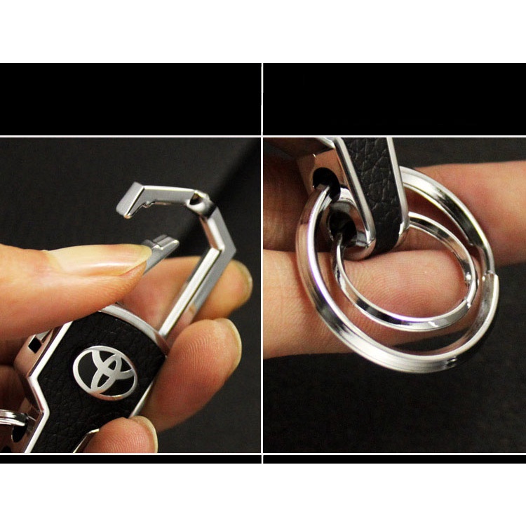 Móc Chìa Khóa Ô Tô Bọc Da Cao Cấp Gắn Logo Theo Hãng Xe Thiết Kế Sang Trọng