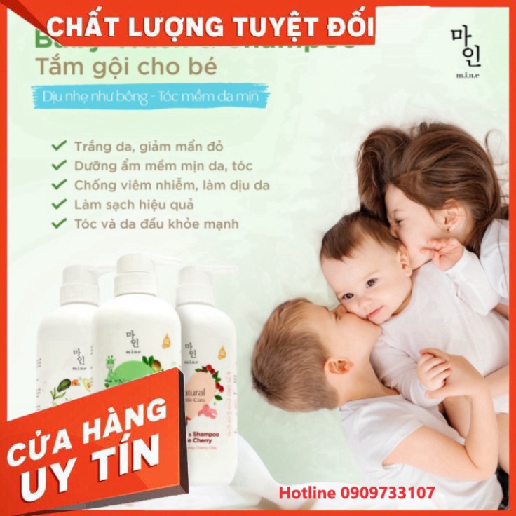 HCM- HCM-SALE Gel tắm và gội dịu nhẹ cho bé MINE – Baby Wash Shampoo & Gel, Kid Wash & Shampoo Sweetie Cherry - Juicy Ap