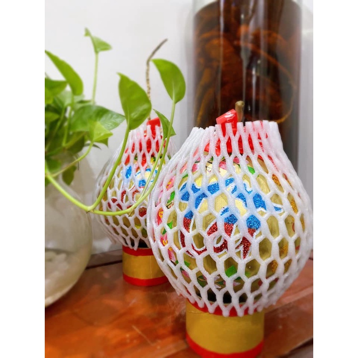 Xốp lưới bọc dừa vẽ( 30cm 1kg= 120 chiếc) bưởi vẽ, dưa hấu vẽ tránh trầy xước, xốp bọc trái cây