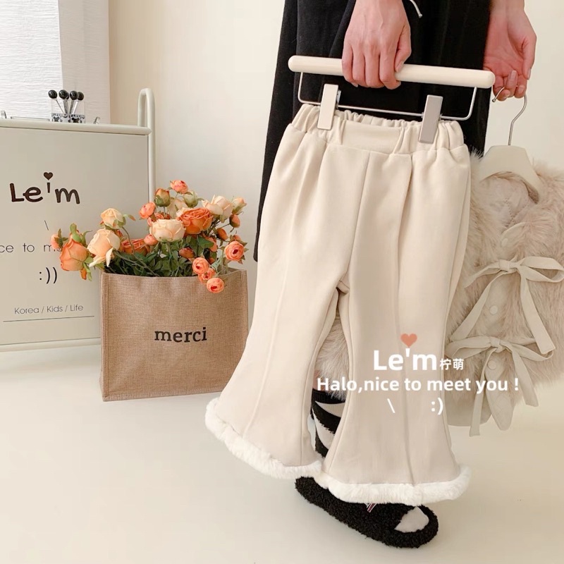 Set áo khoác lông tiểu thư sang chảnh cho bé gái