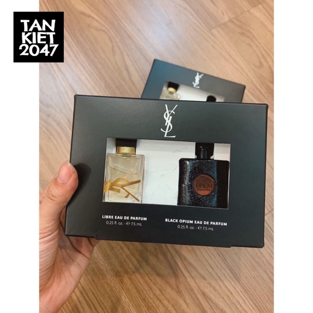 Set nước hoa mini Ysl Black Opium & Libre Eau De Pafum Duo 7,5ml