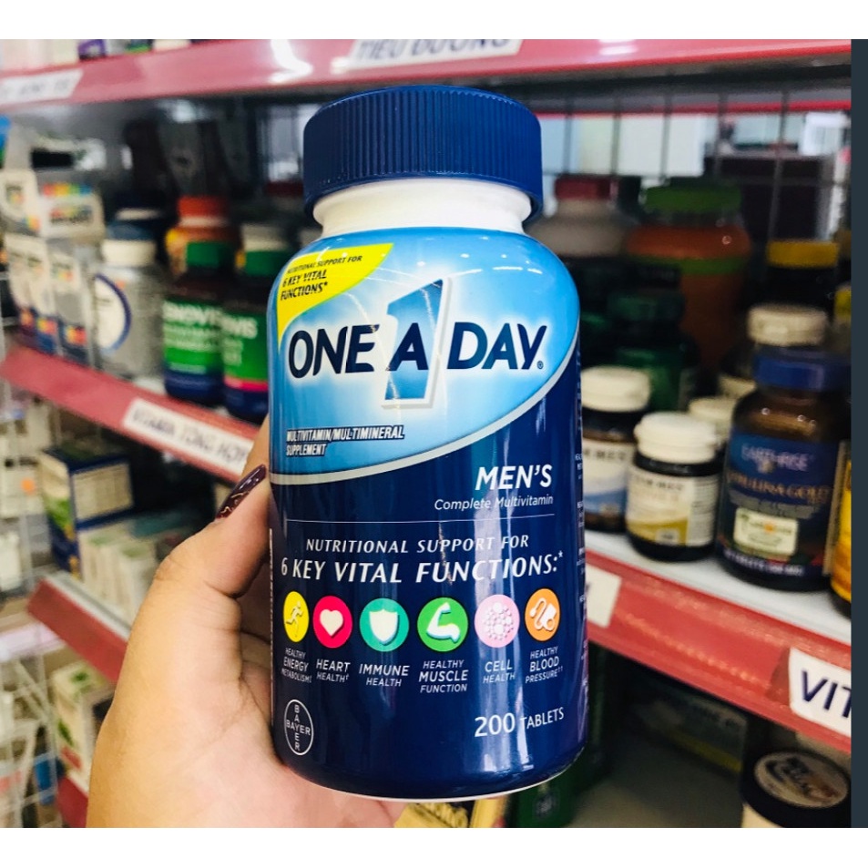 One A Day Men's Multivitamin Health Formula Cho nam dưới 50 tuổi hỗ trợ Vitamin (B6, B12, C, D, E,..