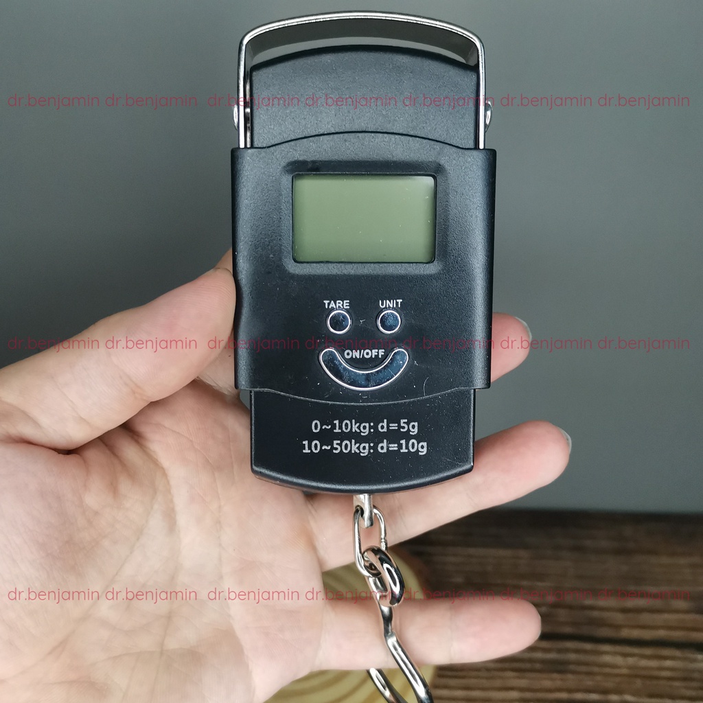 Cân Treo Điện Tử Cầm Tay, Cân Hành Lý, Cân Bán Lẻ 50kg Tặng Pin