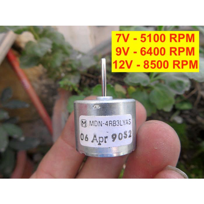 Motor mini 310 3v - 9v chạy êm dòng điện nhỏ 10mA tốc độ 3500 - 7000 - 10500 RPM thích hợp làm quạt mini - LK0076