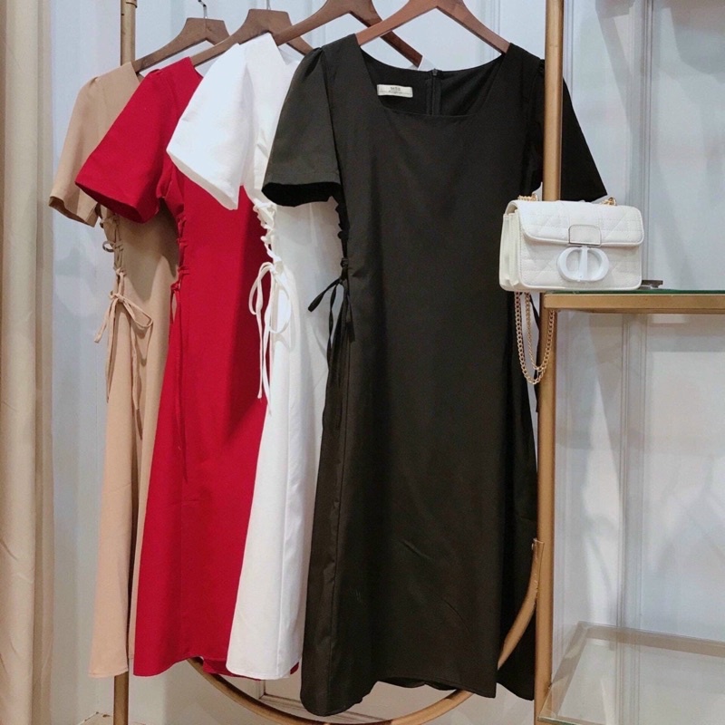 Đầm váy đan dây eo 8 màu