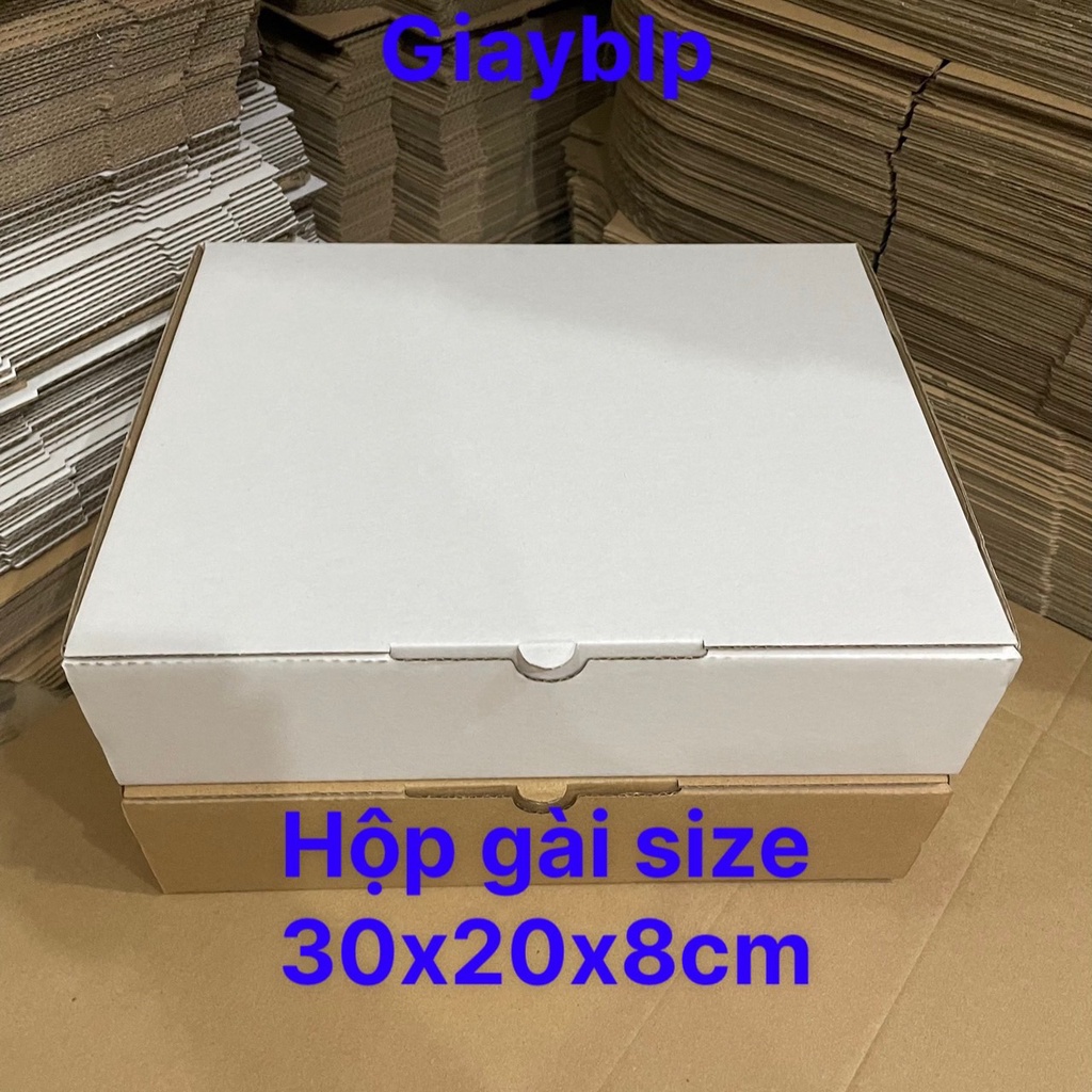Hộp carton gài đựng quần áo phụ kiện size 30x20x8cm
