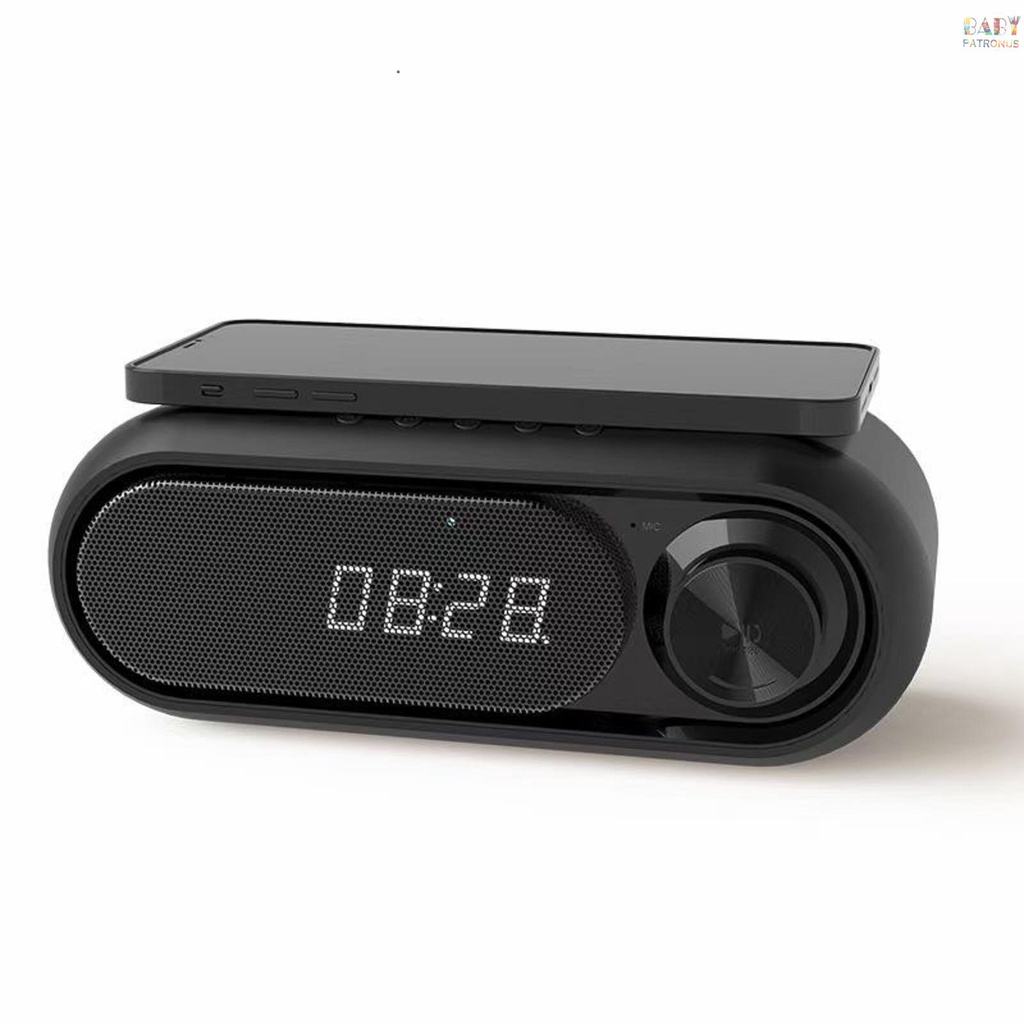Đồng Hồ Báo Thức Có Đèn LED Tích Hợp Loa Bluetooth FM Radio Không Dây Chế Độ Sạc Điện Thoại Di Động Hỗ Trợ Thẻ TF Với Cổng AUX USB Cho Nhà Ở / Khách Sạn