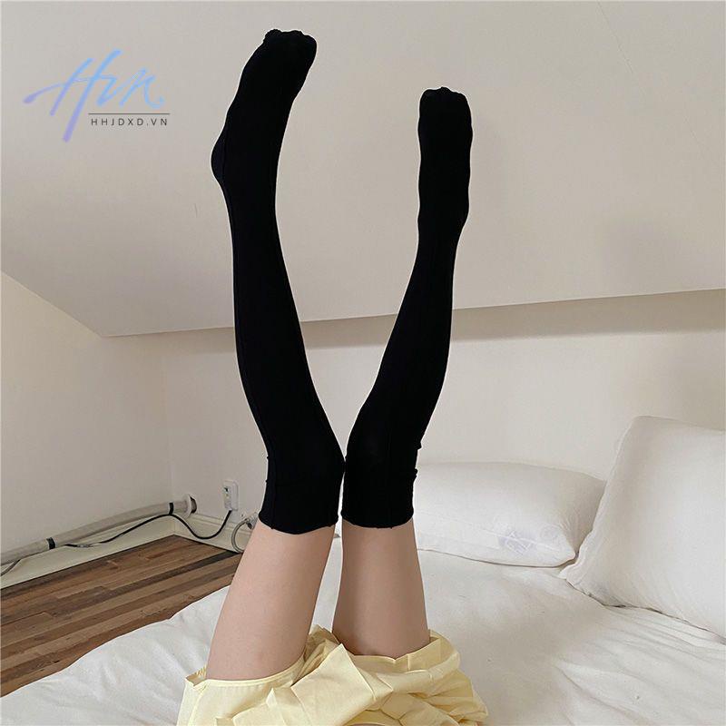Tất Bắp Chân Không Kẹp Ngón Màu Trơn Đơn Giản Thời Trang Hàn Quốc Dễ Phối Đồ