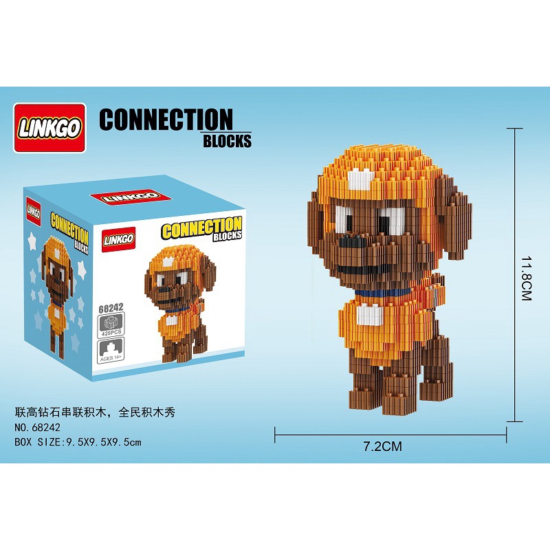 Mô hình lắp ráp 3D chú chó cứu hộ BST 6 con siêu đáng yêu, Lắp ráp sáng tạo cho bé