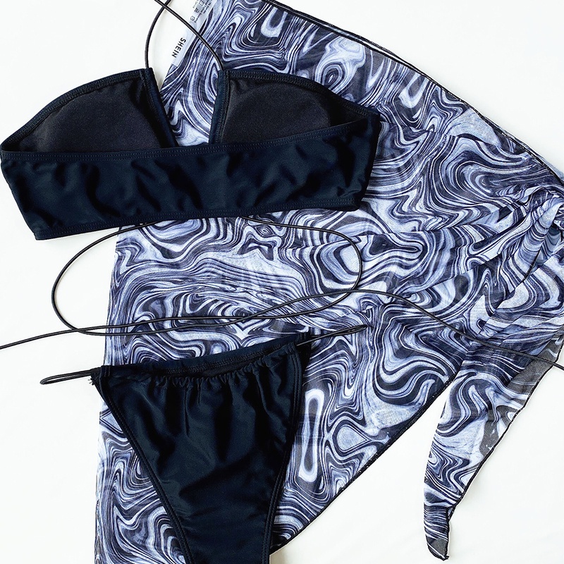 Bộ Bikini 3 Mảnh Màu Sắc Thời Trang Quyến Rũ Cho Nữ