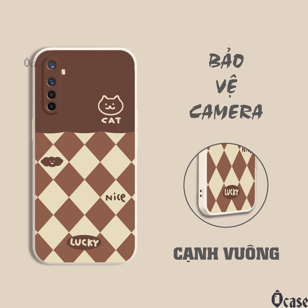 Ốp lưng Realme 6 / Realme 6 Pro / Realme XT in hình Mèo và Vịt vàng cạnh viền vuông có bảo vệ camera