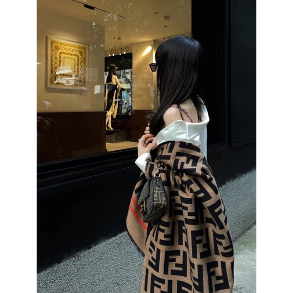 Áo choàng FD cao cấp dạ dày dặn , áo choàng nữ Thu đông 2023