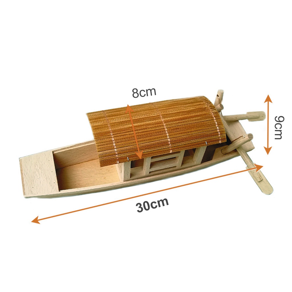 Mô hình thuyền câu cá bằng gỗ trang trí đẹp mắt