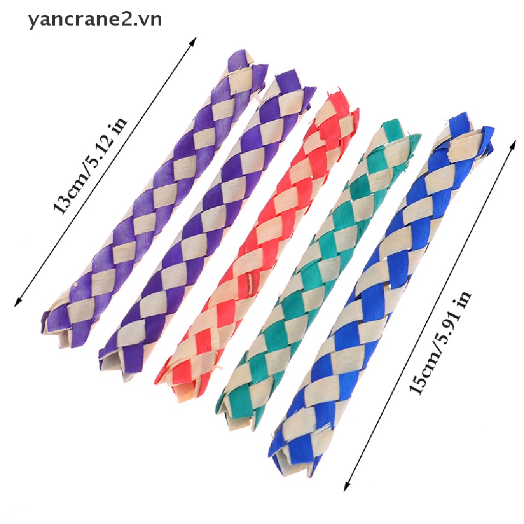 {YAN2} 5 Đồ Chơi Ống Tre Bẫy Ngón Tay DIY Cổ Điển Trung Quốc {yancrane2.vn}