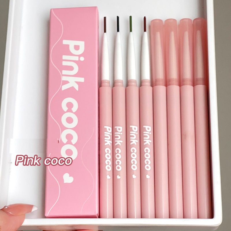 Chì kẻ mắt siêu lì Pinkcoco chống nước bền màu không lem vỏ hồng