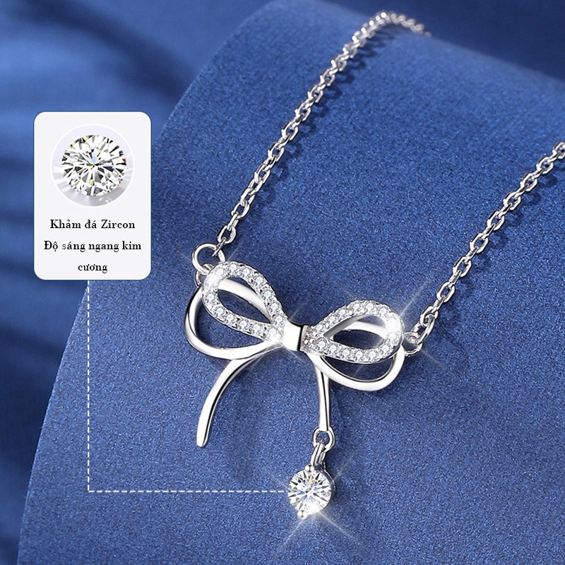 Dây Chuyền Bạc Nữ - Light Luxury Niche - Vòng Cổ Bạc Sterling M.Lady Jewelry