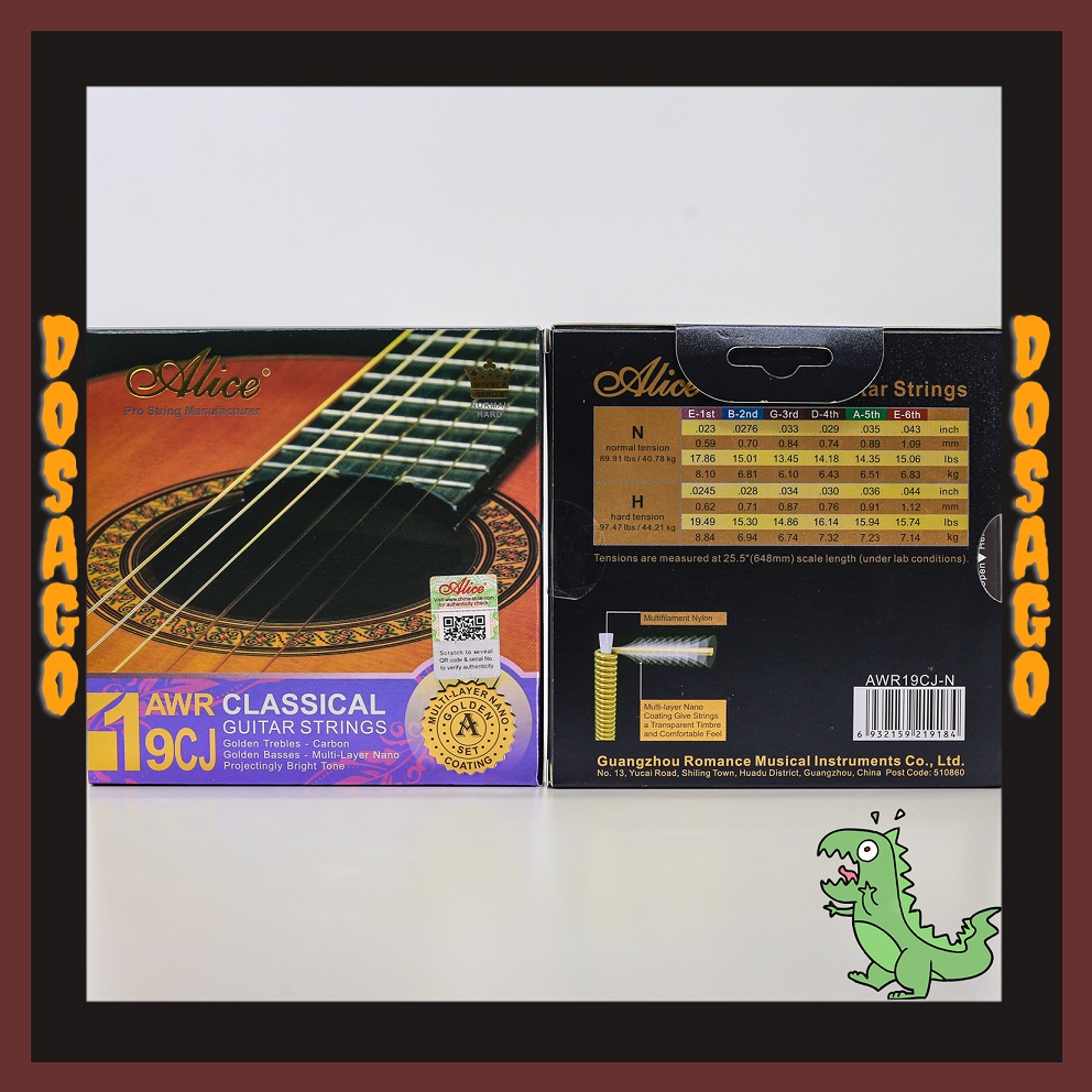 Chính Hãng - Dây đàn nilon Alice AWR19CJ cho đàn Classic - Model cao cấp nhất của hãng Alice