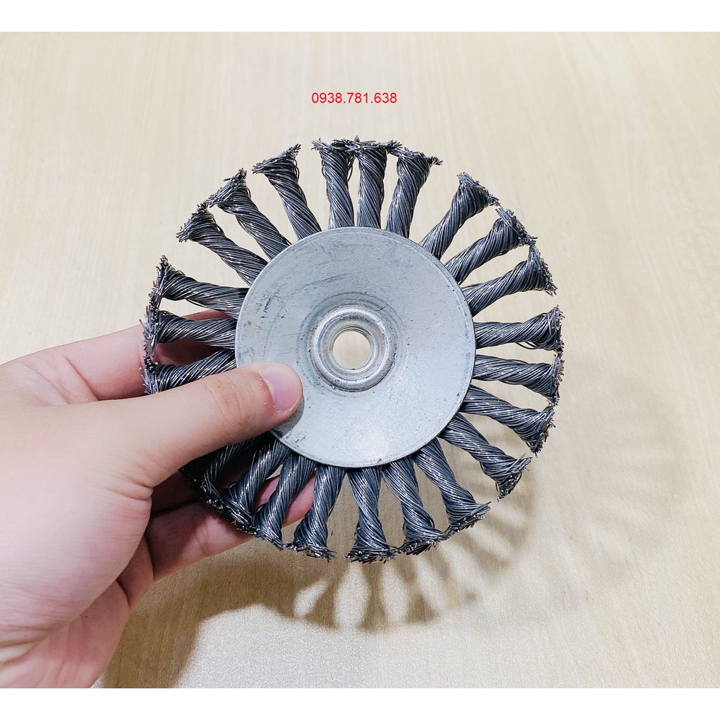 Dĩa Cước Xoắn Thép Chà Gỉ 125M14