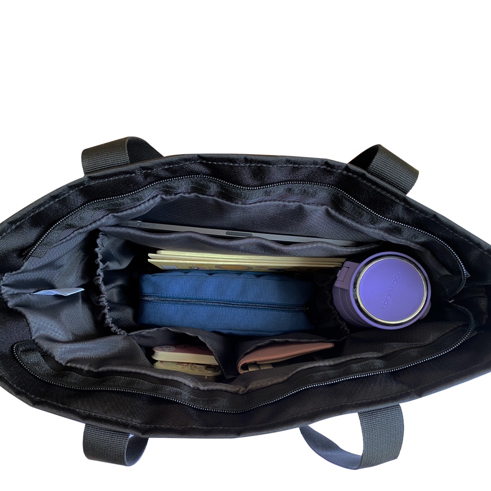 Túi Tote Polie vải PVC size lớn đựng vừa laptop | Ziczac Design