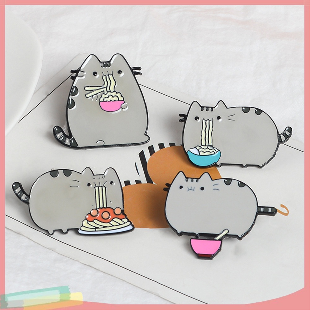 Trâm cài áo kiểu dáng mèo ú dễ thương