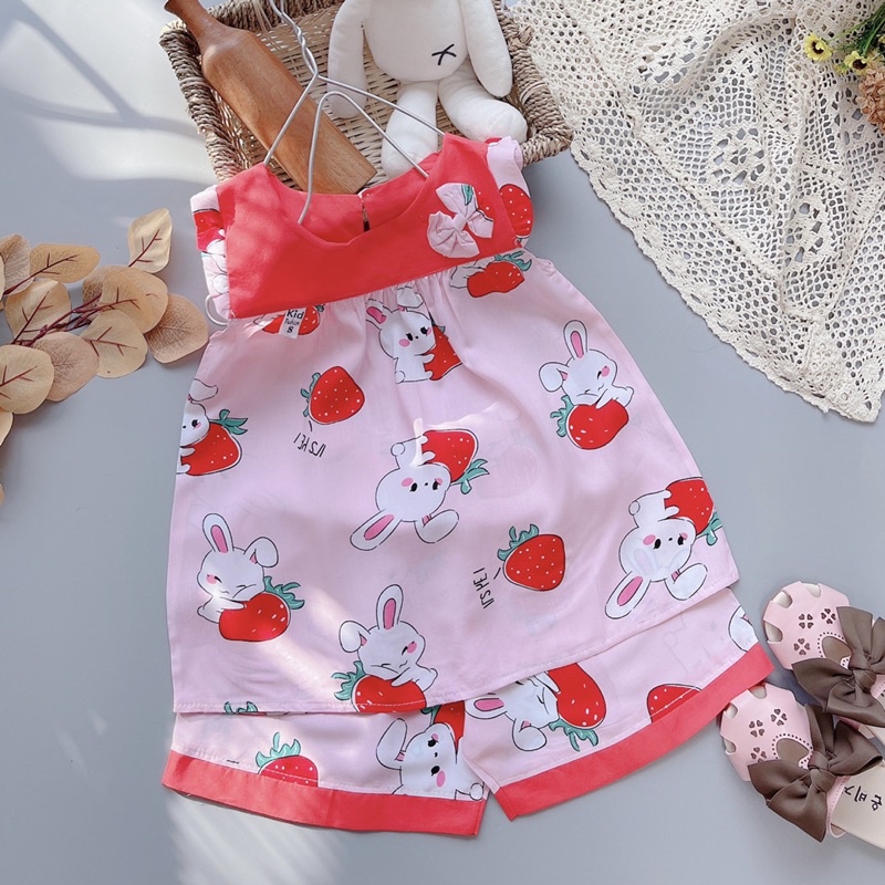 Bộ lanh lụa bé gái Size Đại ❤️24-45kg❤ Bộ tole 2 da hàng thiết kế chất mềm mịn,ít nhăn, thấm mồ hôi