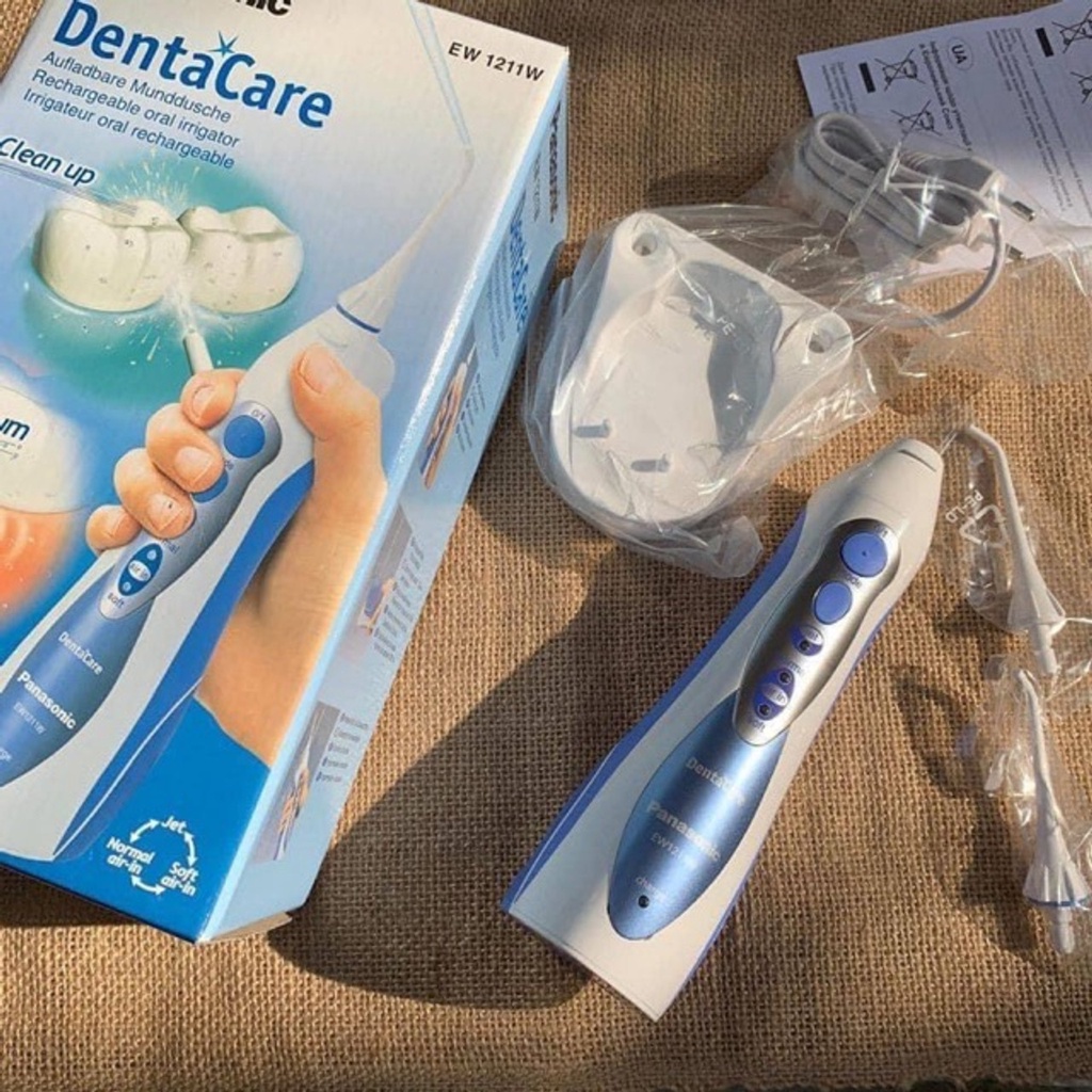 Tăm nước Panasonic, máy tăm nước chính hãng cao cấp giúp xỉa răng sạch và mát xa nướu nhẹ nhàng EW1211 GSTBeauty 0360005