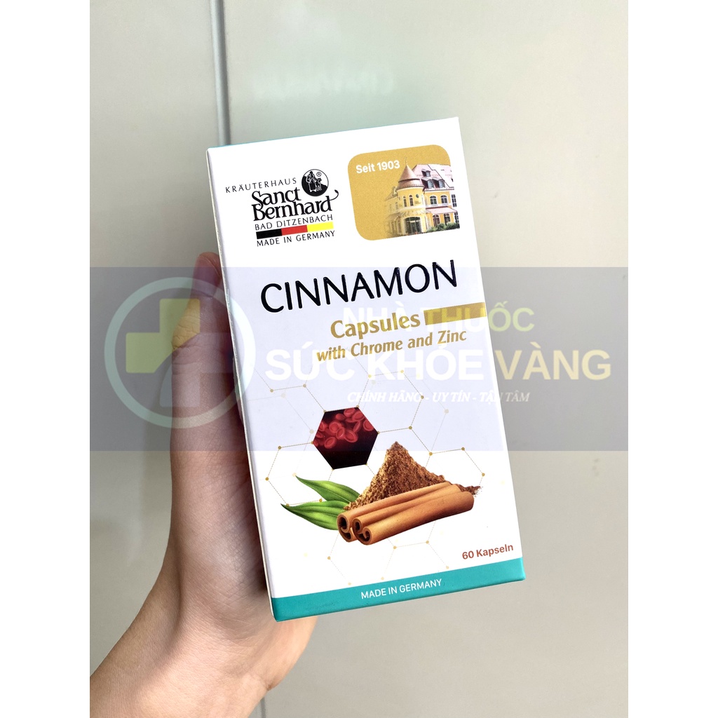 Cinnamon Capsules - Viên Uống Hỗ Trợ Điều Trị Tiểu Đường, Cải Thiện Chỉ Số Đường Huyết, Chuyển Hóa Glucose