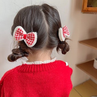 Kẹp Tóc Nơ Đỏ Cho Bé Gái