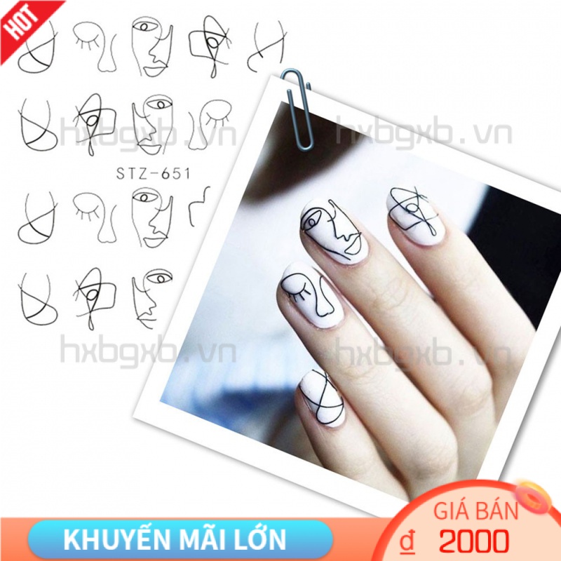 (Hàng Mới Về) Miếng Dán Trang Trí Móng Tay Họa Tiết Động Vật Hoạt Hình Dễ Thương