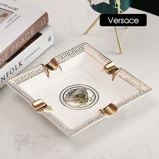Gạt tàn xì gà , gạt tàn cigar 4 điếu chất liệu gốm sứ cao cấp logo vsg
