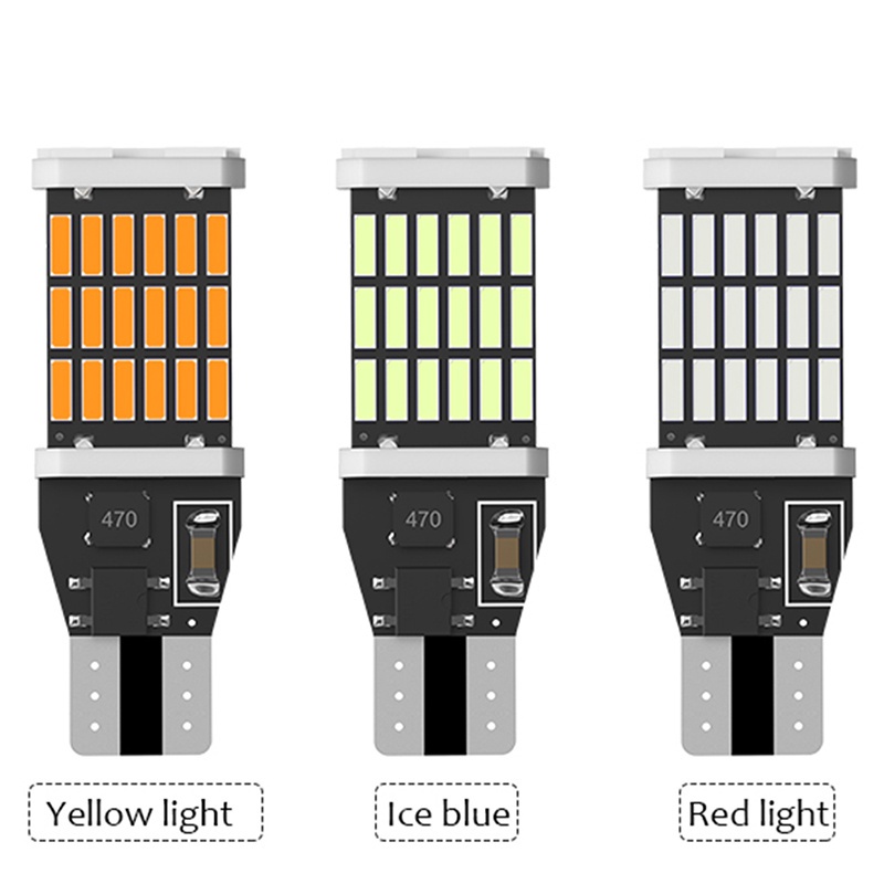 Set 2 Bóng Đèn LED T15 W16W 921 912 T16 902 Công Suất Cao 45 4014SMD 1200LM Siêu Sáng Cho Xe Hơi