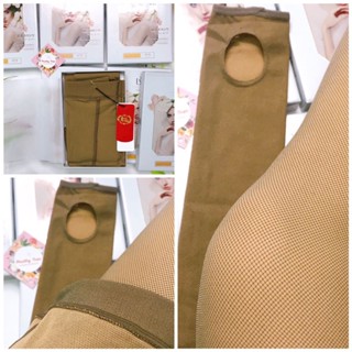 Quần tất 3D lưới giả da dẫm gót màu thật chân QT034