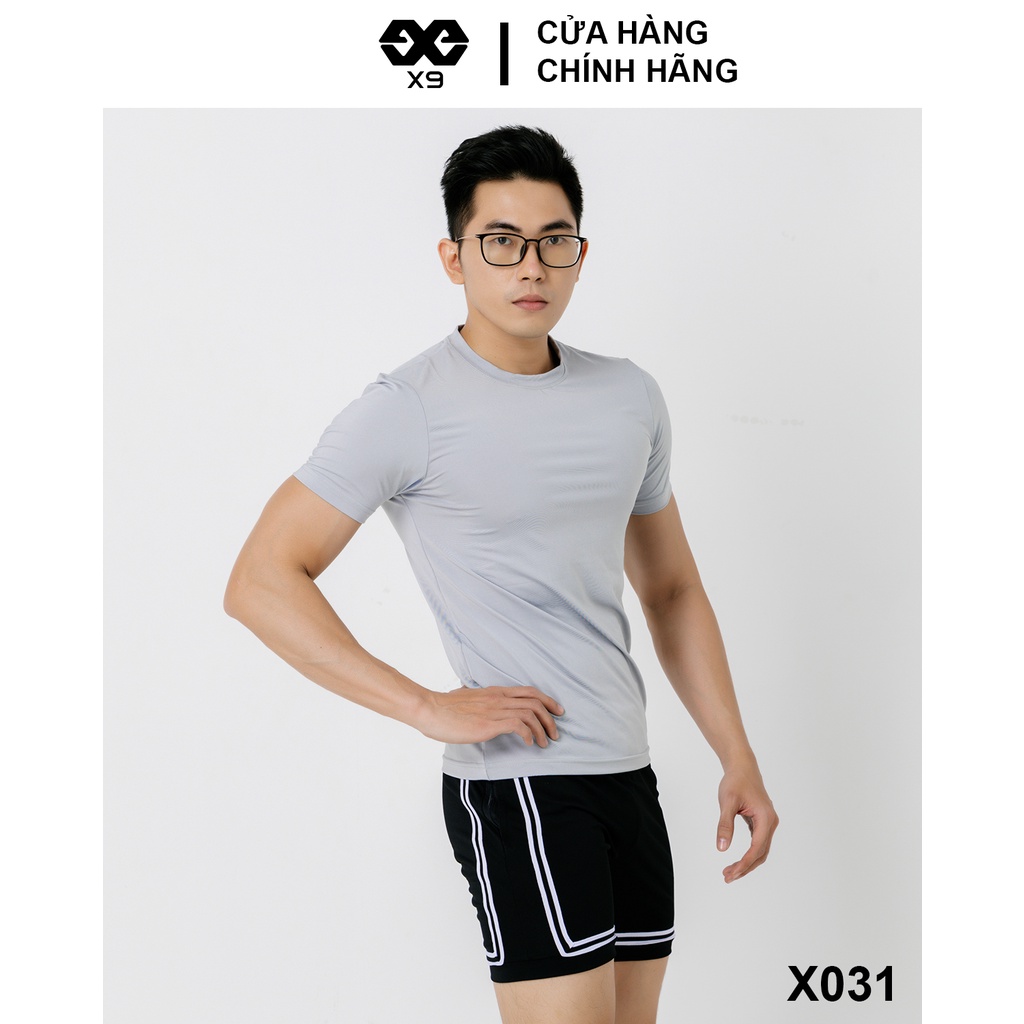 Áo Thun Trơn Logo X9 Thun Lạnh Cotton Nam Cổ Tròn Thể Thao Tập Gym Chạy Bộ - X9 Sportswear - X031