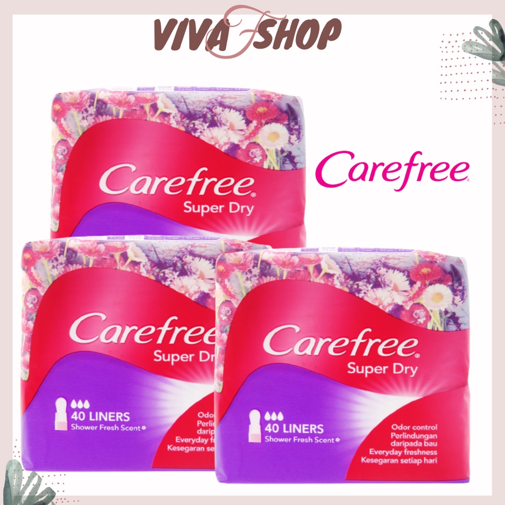 Băng vệ sinh ngày BVS Hằng Ngày Carefree Hàng Ngày Siêu Thấm Super Dry 40 Liners 40 Miếng Bịch Băng 