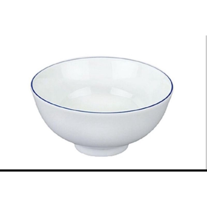 Bộ 6 chén sứ Minh Long 11.5 cm - Viền Chỉ Xanh Dương