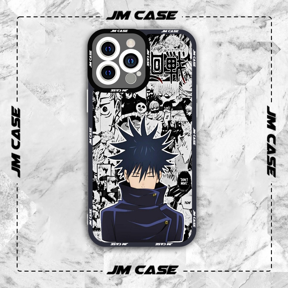 Ốp lưng iphone cạnh vuông JMCase Megumi Fushiguro Collage Jujutsu Kaisen /8plus/x/xs/11/12/pro/max/plus/promax