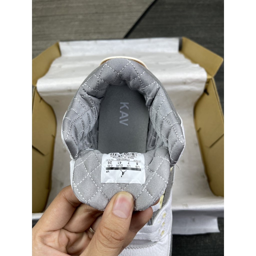 Giày Jordan 3 bản cao cấp trắng custom siêu đẹp