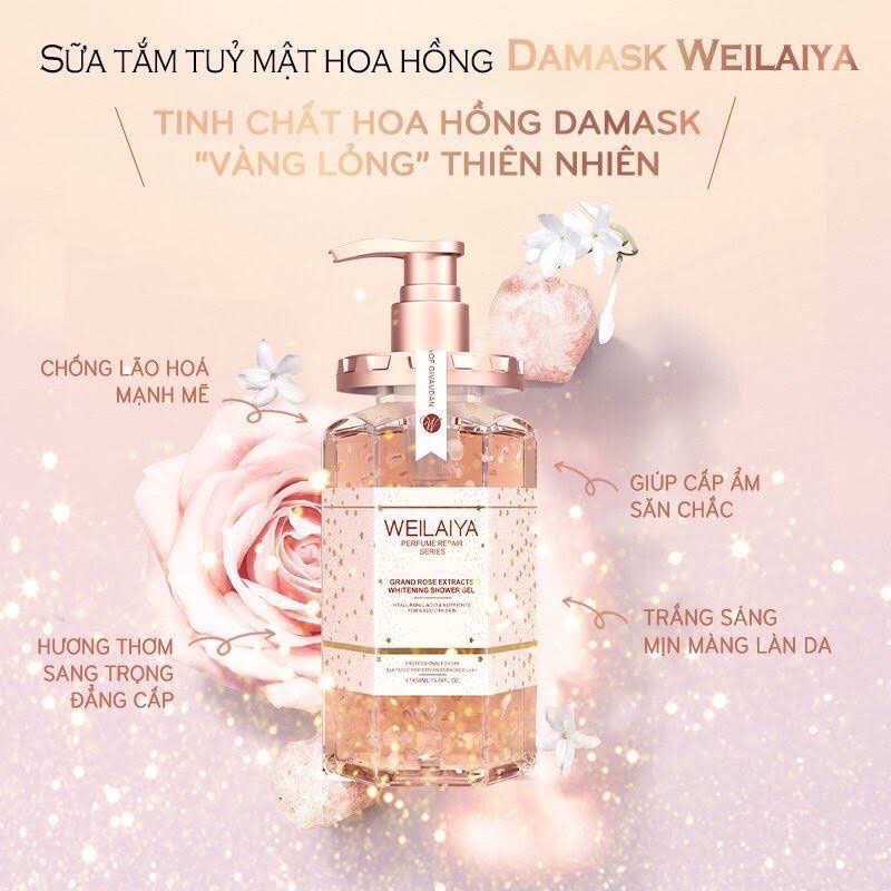 Sữa Tắm Weilaiya Giúp Làm Trắng Da Chai 450ml