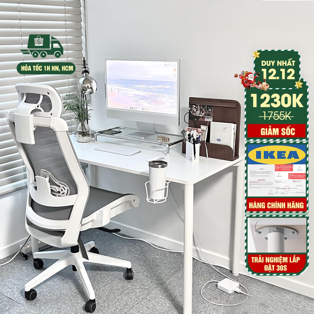 Bàn Gaming IKEA Chính Hãng Lắp Ráp Thông Minh Thiết Kế Tối Giản Decor Góc Làm Việc