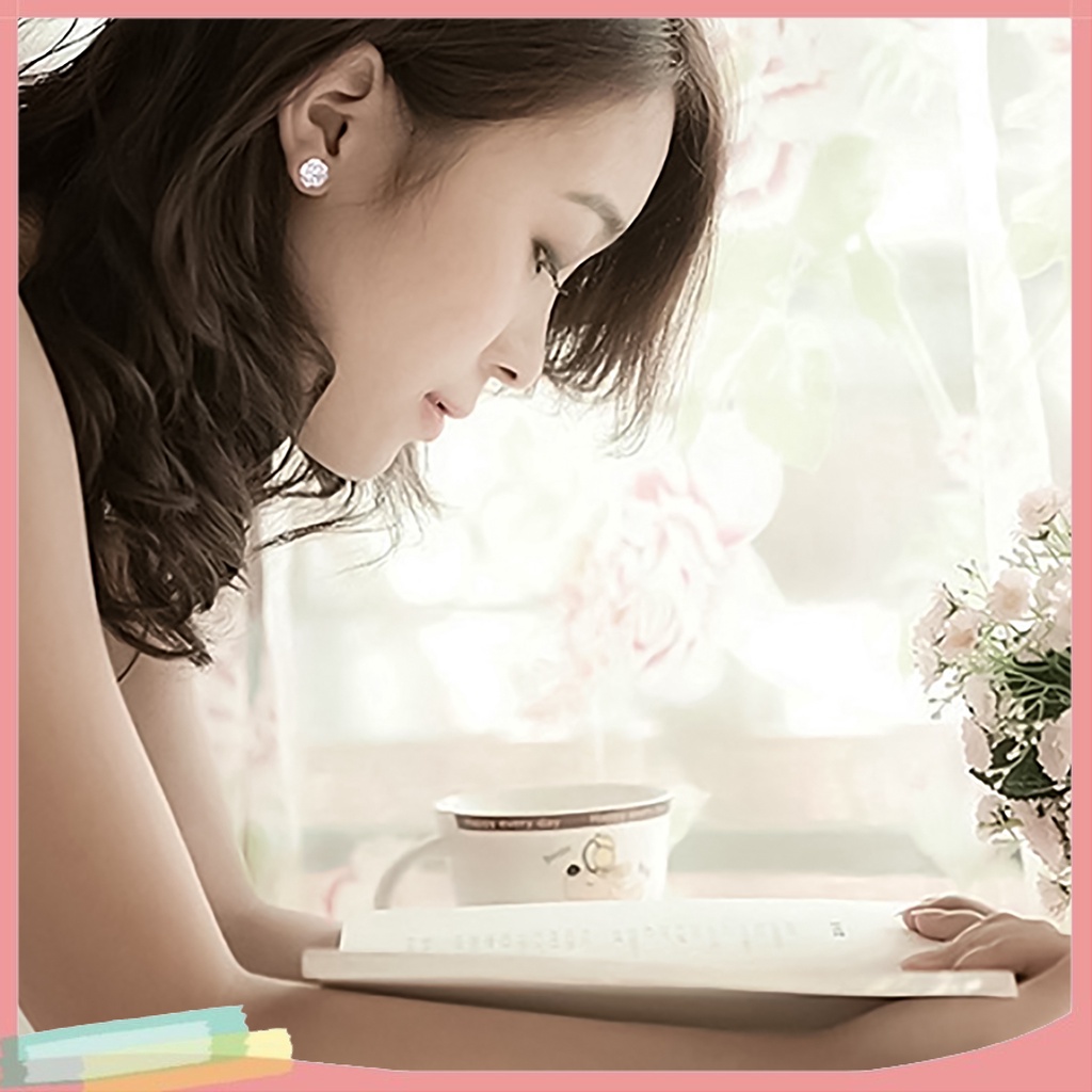 Đôi khuyên tai mạ bạc hình hoa thời trang cho nữ