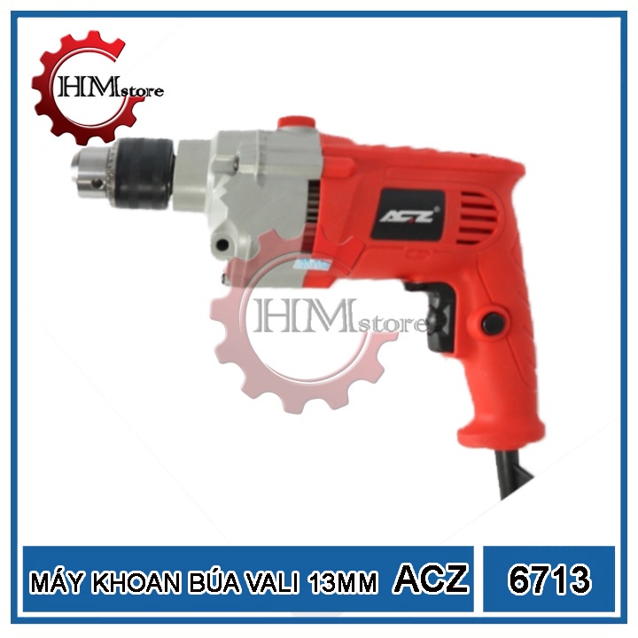 Máy khoan tường điện 13mm ACZ 6713, công suất 850w, có vali phụ kiện - Máy khoan điện, máy khoan cầm tay